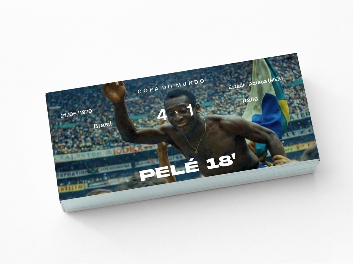 Flipbook Gol Pelé Brasil x Itália Copa do Mundo 1970