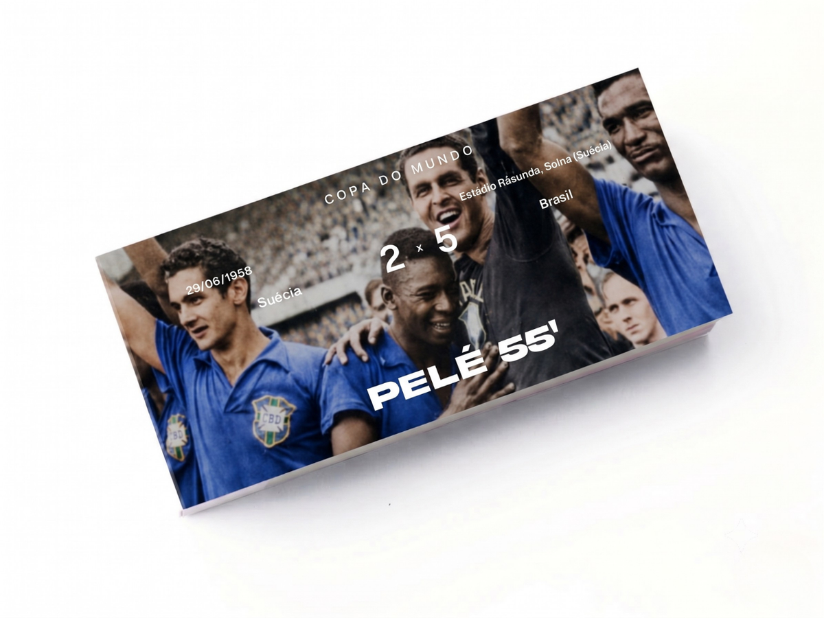 Flipbook Gol Pelé Suécia x Brasil Copa do Mundo 1958