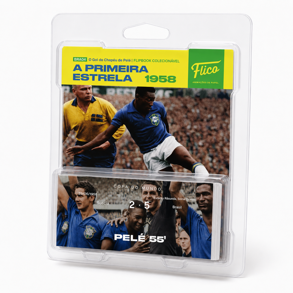 Flipbook Gol Pelé Suécia x Brasil Copa do Mundo 1958
