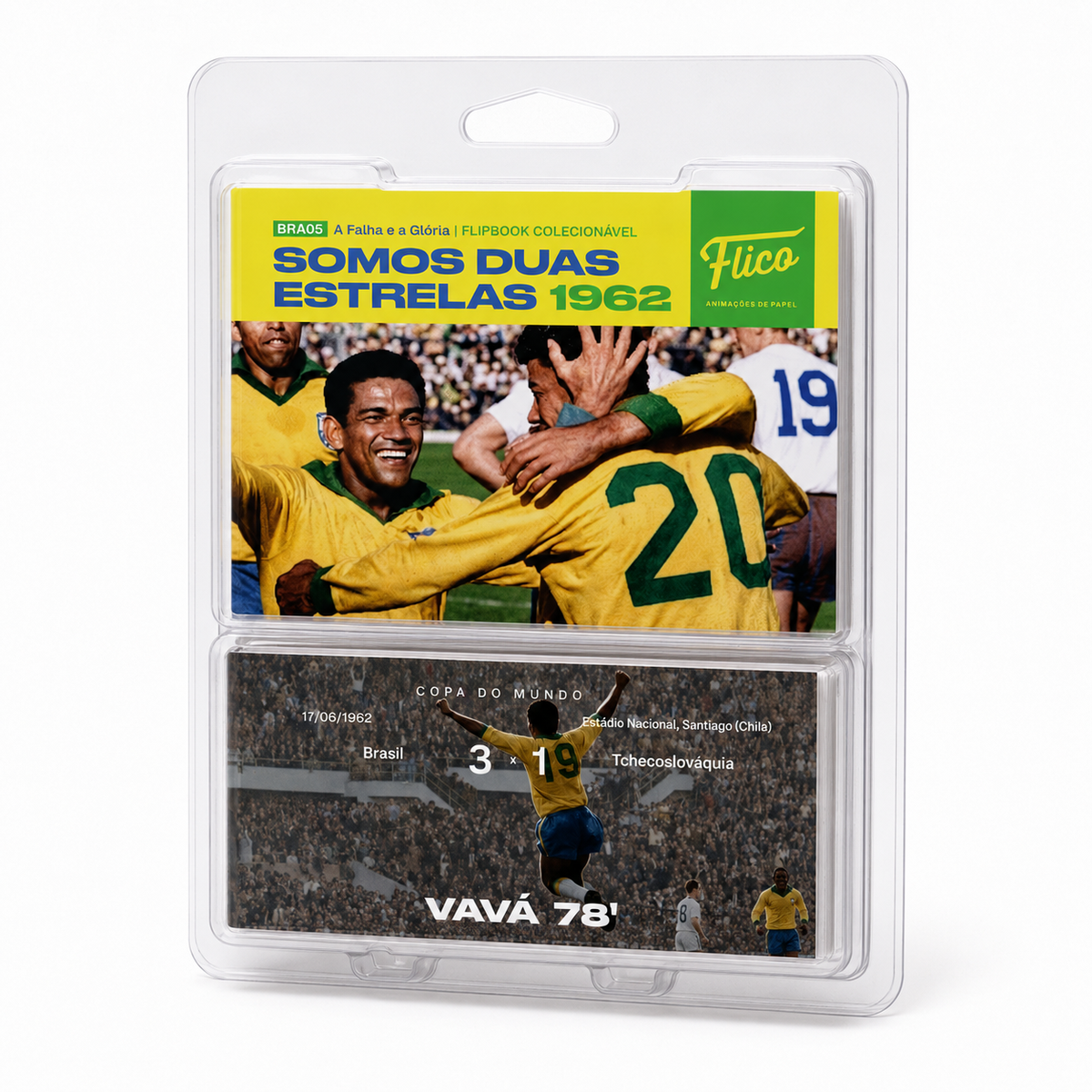 Flipbook Gol Vavá Brasil x Tchecoslováquia Copa do Mundo 1962