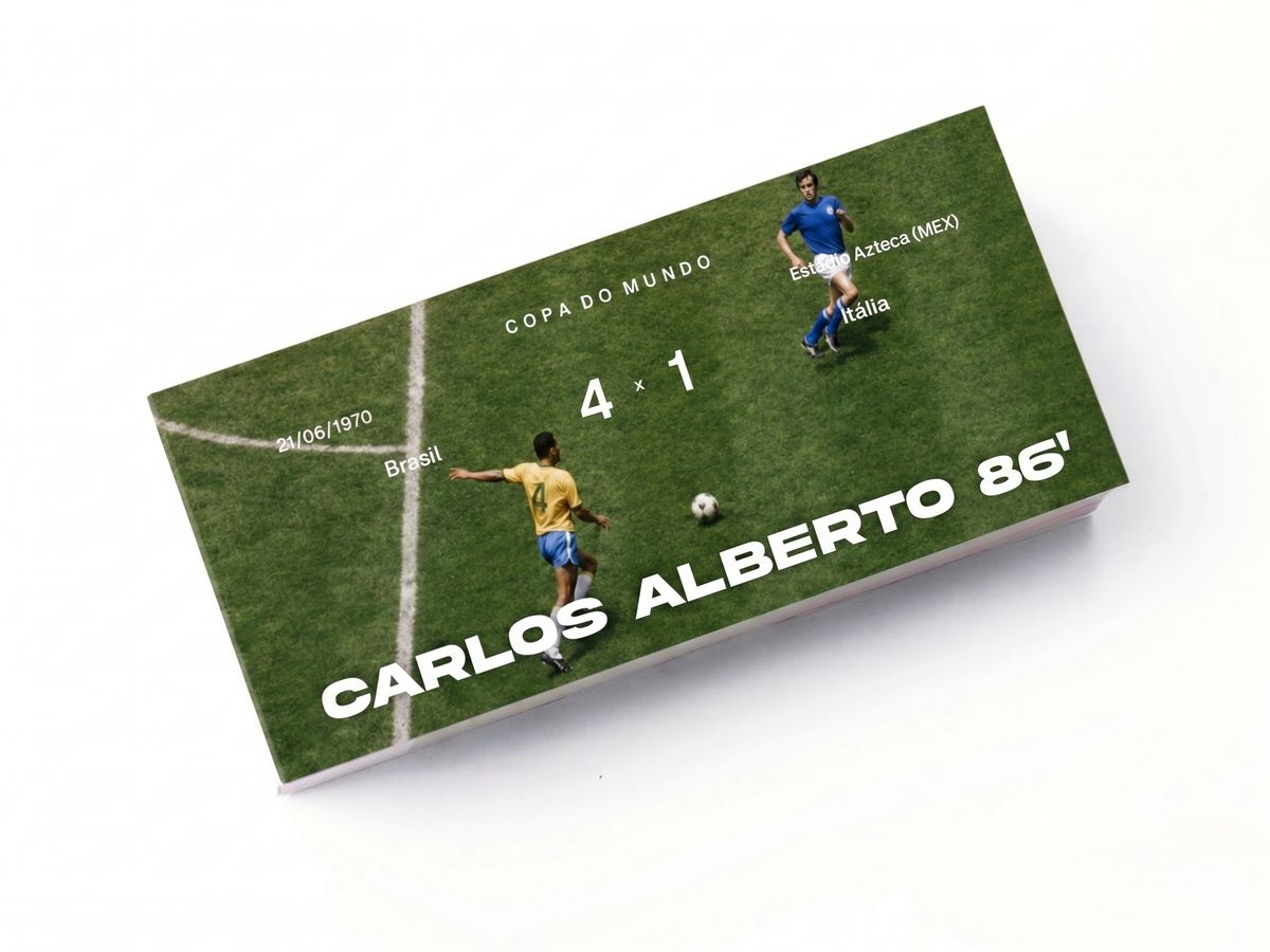 Flipbook Gol Carlos Alberto Brasil x Itália Copa 1970