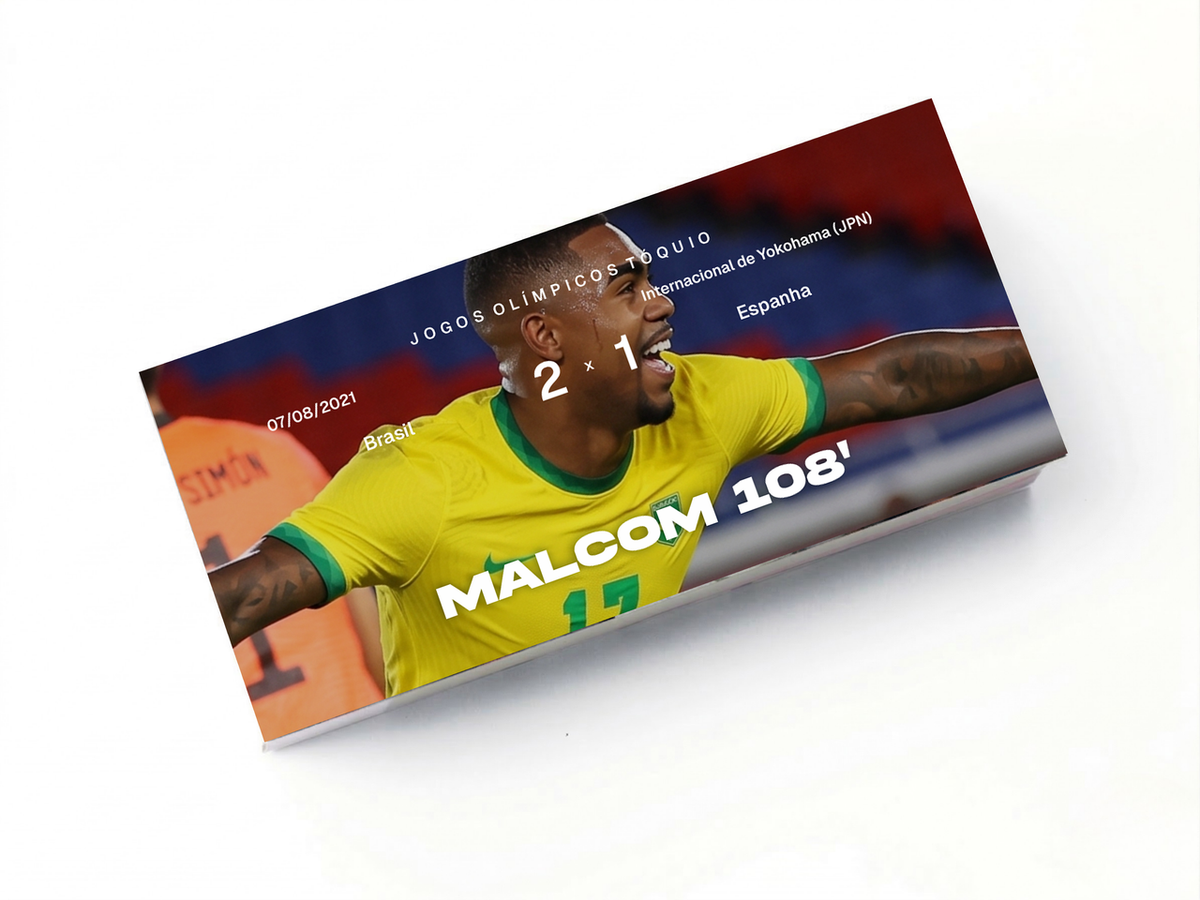 Flipbook Gol Malcom Brasil x Espanha Final Olimpíadas Tóquio 2020