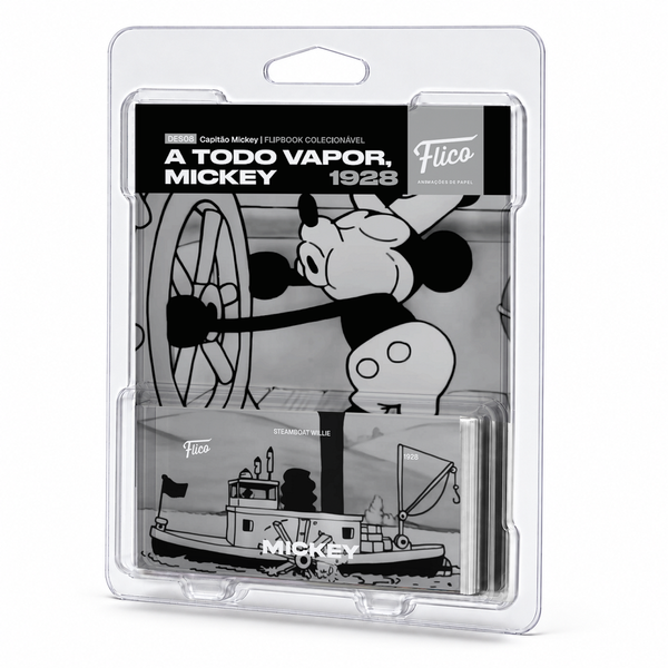 Flipbook Mickey no Leme de Steamboat Willie 1928