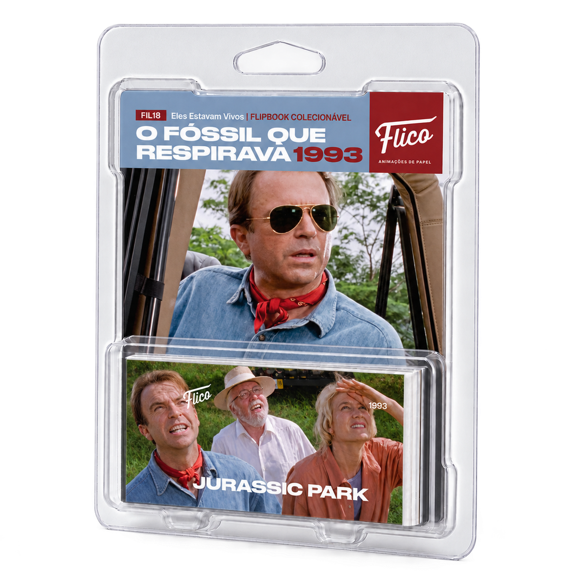Flipbook Jurassic Park Dr. Grant vê o Braquiossauro 1993