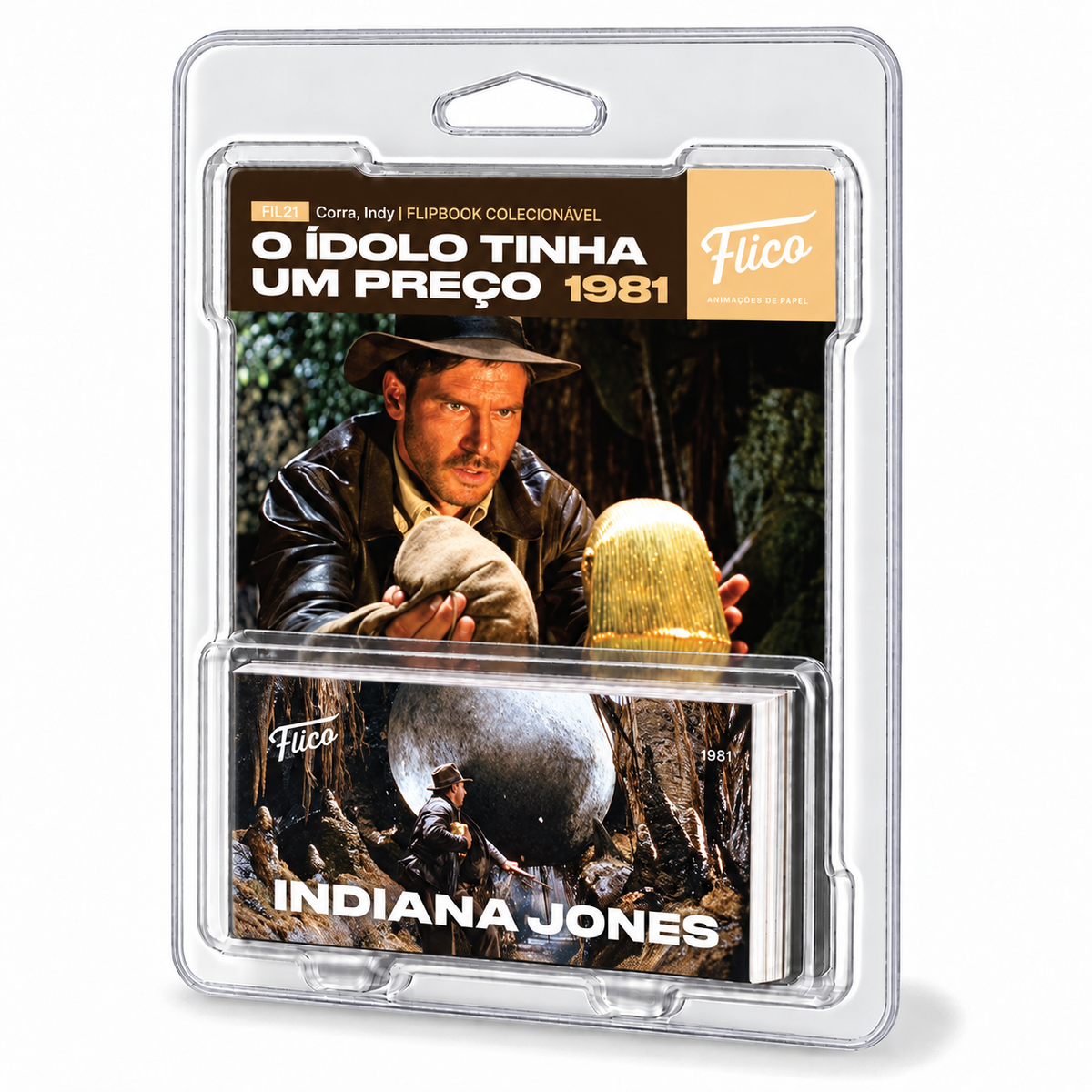 Flipbook Indiana Jones Fugindo da Pedra Os Caçadores da Arca Perdida 1981