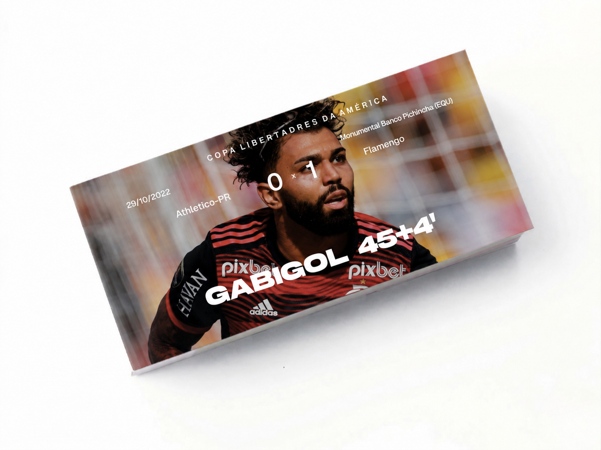 Flipbook Gol Gabigol Flamengo x Athletico-PR Final Libertadores 2022