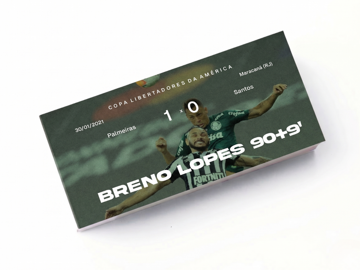 Flipbook Gol Breno Lopes Palmeiras x Santos Libertadores 2020