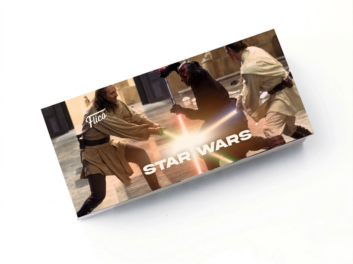 Flipbook Darth Maul vs Qui-Gon Jinn e Obi-Wan Duel of the Fates Star Wars 1999
